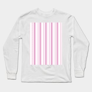 Pink Stripes Design Long Sleeve T-Shirt